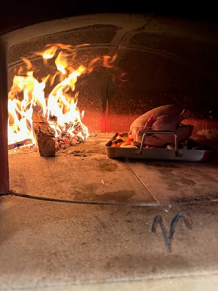Picture of inside of wood oven